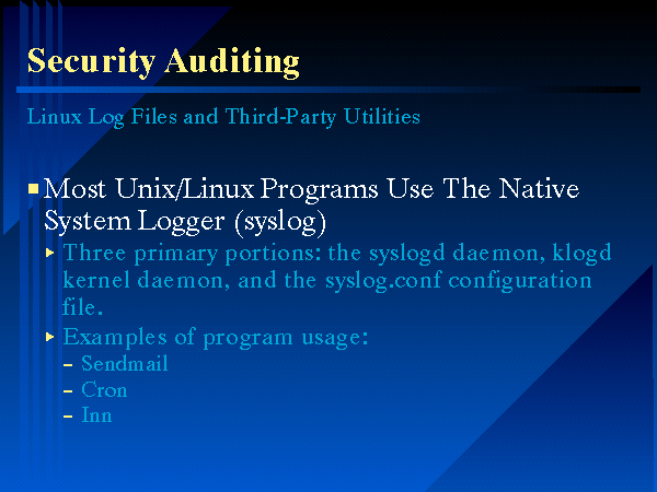 Security Auditing